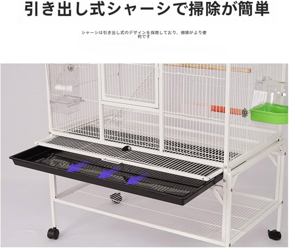 Amazon.co.jp: 大型 鳥ケージ スチール 高強度 取り外し可能なトレイ